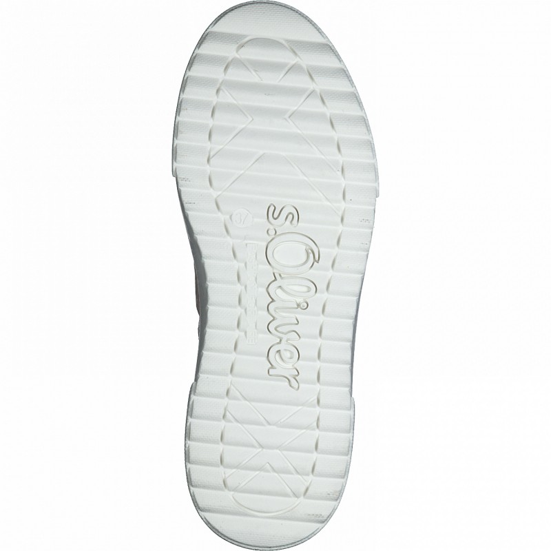 Дамски спортни обувки S.Oliver Soft Foam естествена кожа бели/бежови